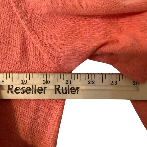 J. Jill Womens Open Front Cardigan Medium Petite Coral Linen Blend - Picture 4 of 7